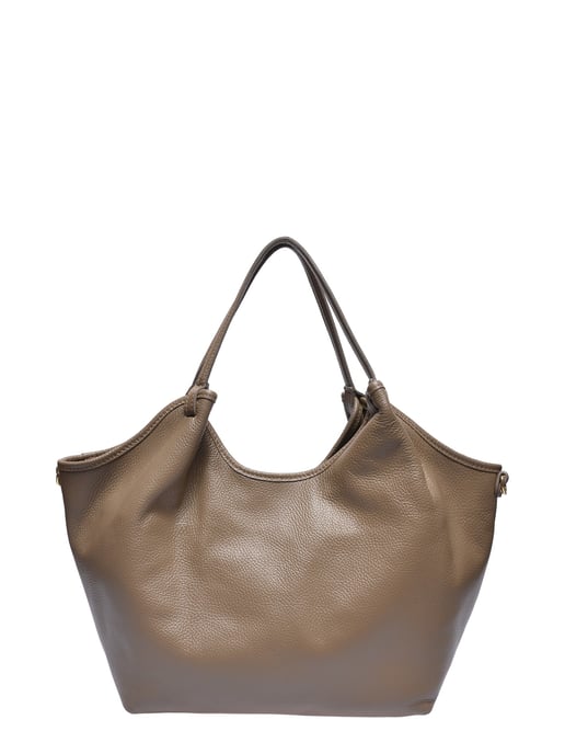 Isabella Rhea Beige Rundleer Tas - Image 1