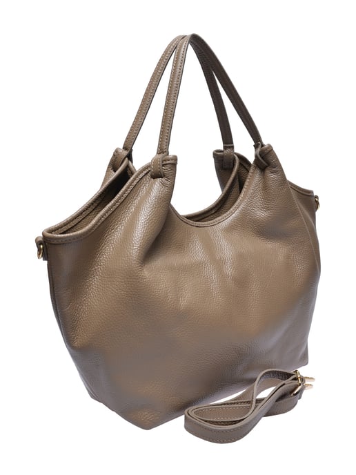 Isabella Rhea Beige Rundleer Tas - Image 2