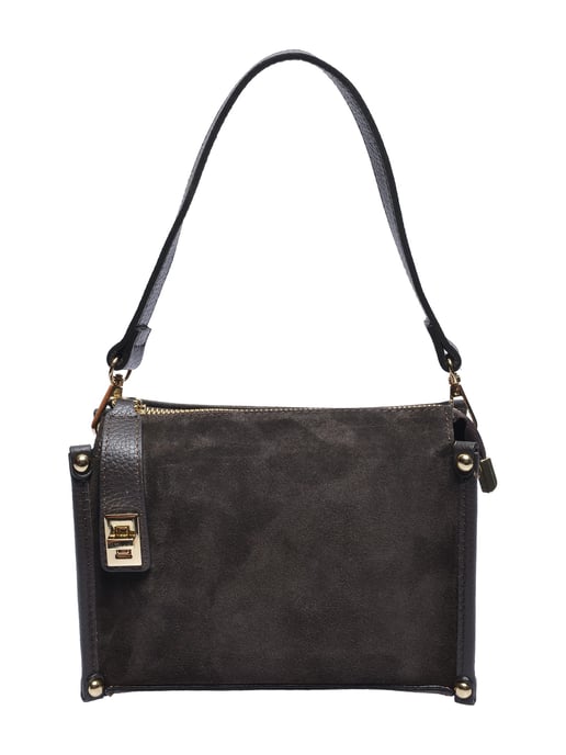 Anna Luchini Bordeauxrood Rundleer Tas - Image 1
