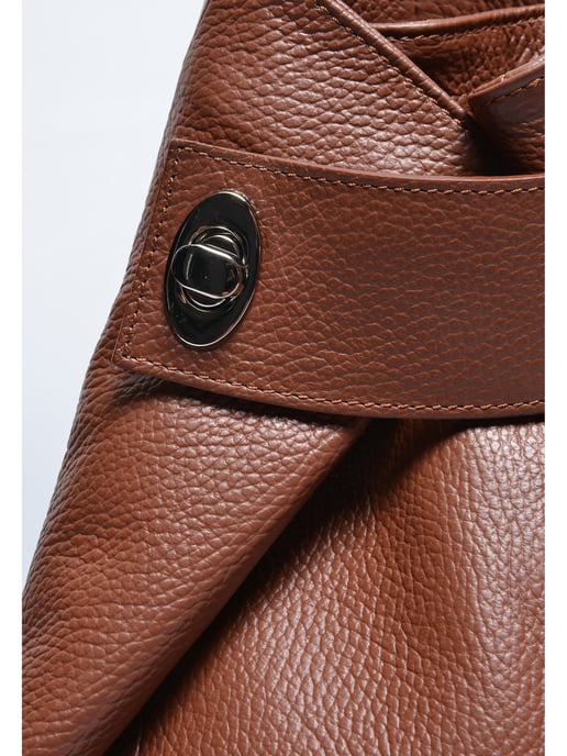 Anna Luchini Bordeauxrood Rundleer Tas - Image 3
