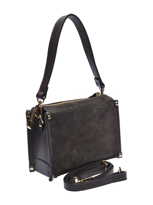 Anna Luchini Bordeauxrood Rundleer Tas - Image 2