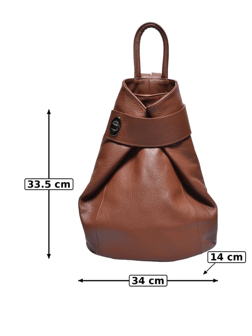 Anna Luchini Bordeauxrood Rundleer Tas - Image 5