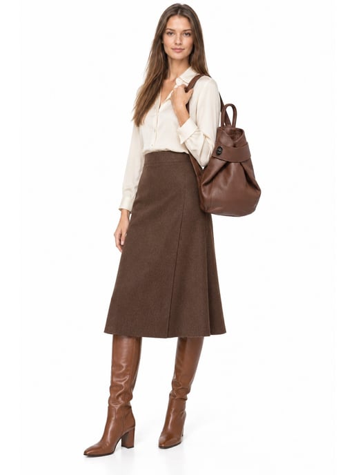 Anna Luchini Bordeauxrood Rundleer Tas - Image 6