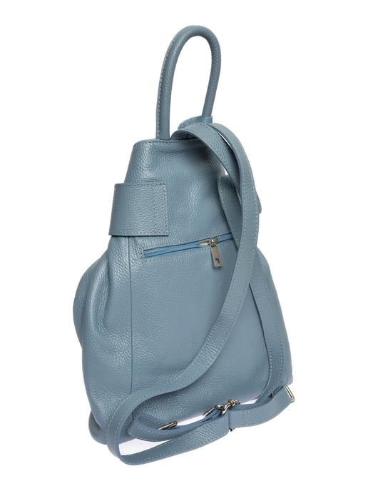 Anna Luchini Turquoise Rundleer Tas - Image 2