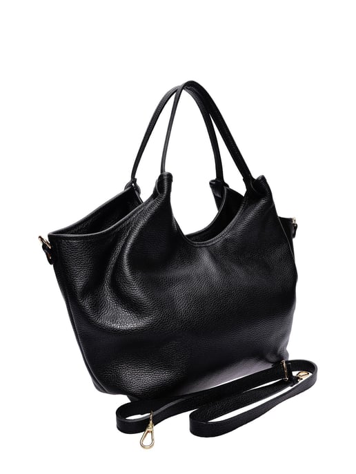 Isabella Rhea Zwart Rundleer Tas - Image 2