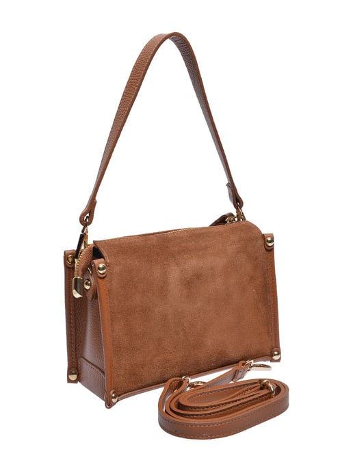 Anna Luchini Brown Rundleer Tas - Image 2