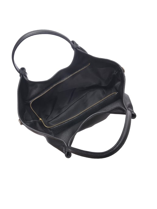 Isabella Rhea Zwart Rundleer Tas - Image 4