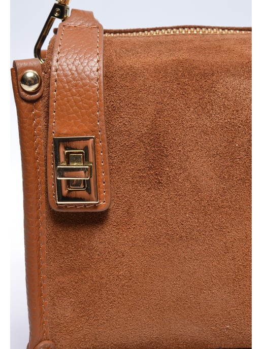 Anna Luchini Brown Rundleer Tas - Image 3