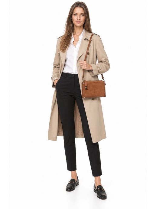 Anna Luchini Brown Rundleer Tas - Image 6