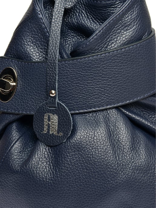 Anna Luchini Blauw Rundleer Tas - Image 3