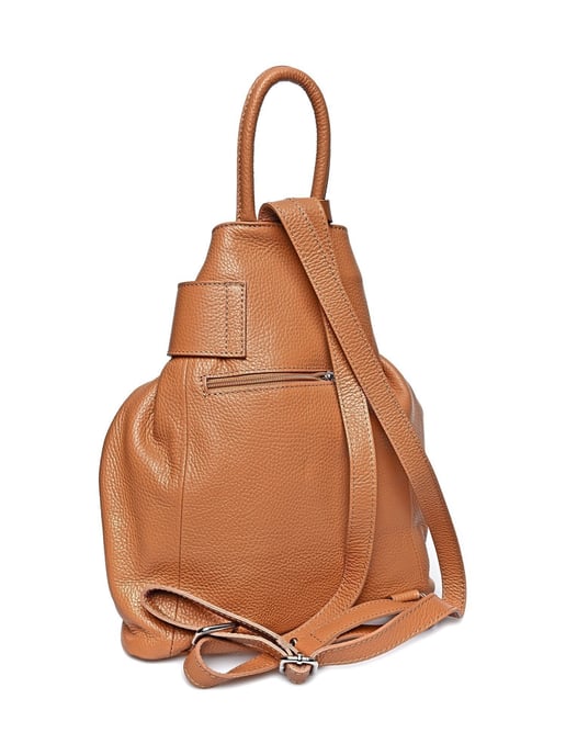 Anna Luchini Brown Rundleer Tas - Image 2