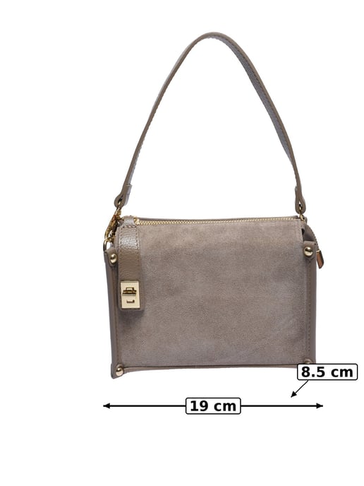 Anna Luchini Beige Rundleer Tas - Image 5