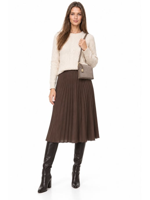 Anna Luchini Beige Rundleer Tas - Image 6