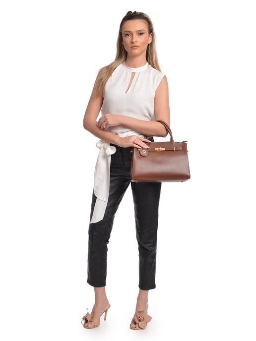 Isabella Rhea Bordeauxrood Rundleer Tas - Image 5