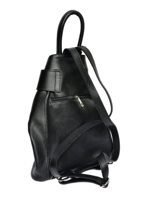 Anna Luchini Zwart Rundleer Tas - Image 2