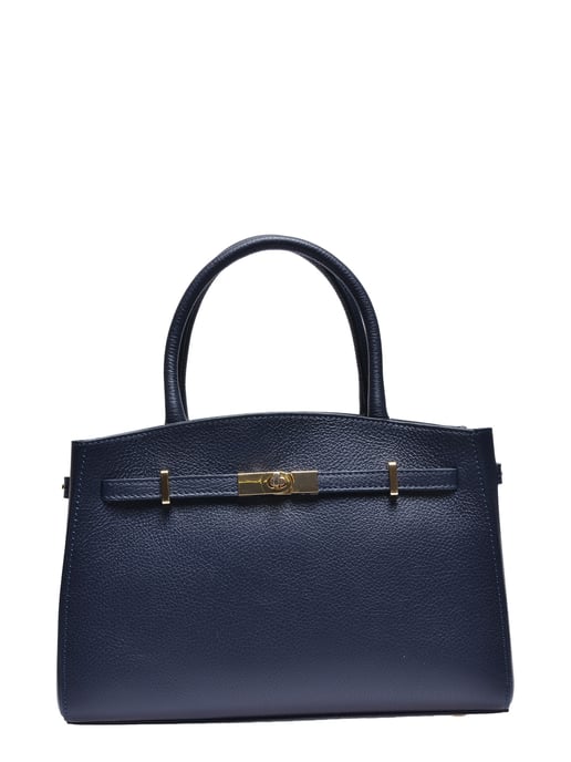 Isabella Rhea Blauw Rundleer Tas - Image 1