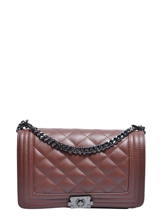Anna Luchini Bordeauxrood Rundleer Tas - Image 1