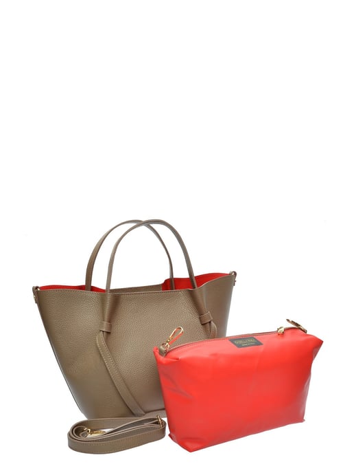 Isabella Rhea Beige Rundleer Tas - Image 2