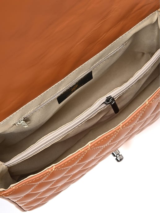 Anna Luchini Brown Rundleer Tas - Image 4