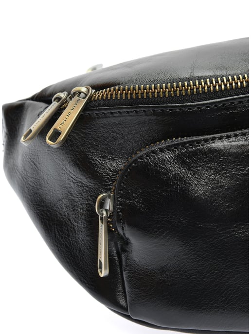 Isabella Rhea Zwart Rundleer Tas - Image 3