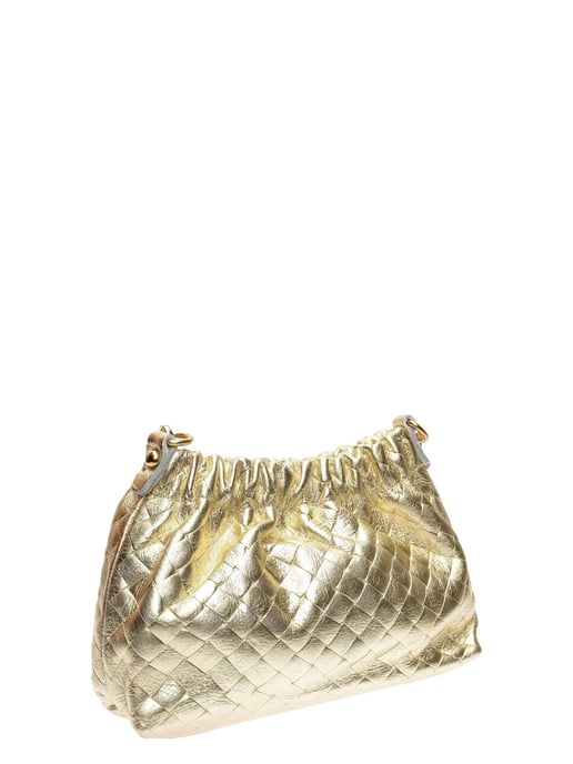 Anna Luchini Goud Rundleer Tas - Image 2