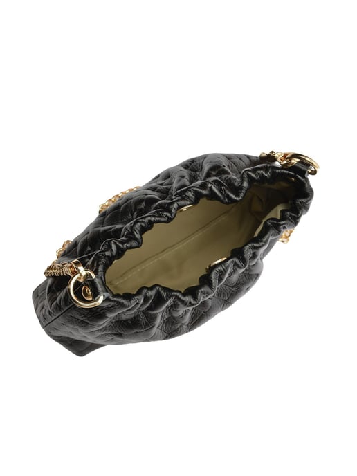 Anna Luchini Zwart Rundleer Tas - Image 4