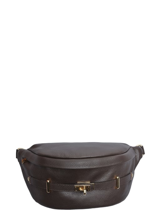 Anna Luchini Bordeauxrood Rundleer Tas - Image 1