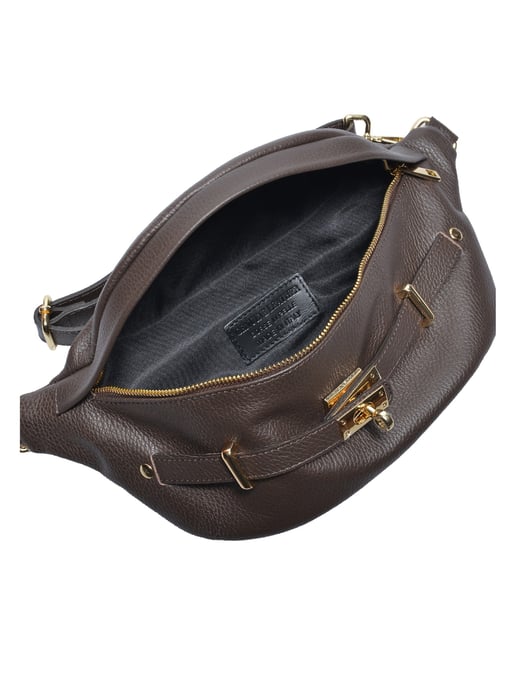 Anna Luchini Bordeauxrood Rundleer Tas - Image 4