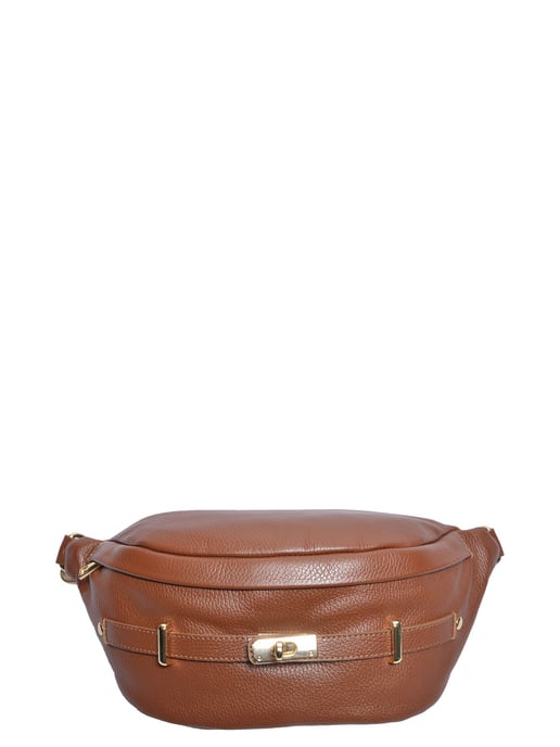 Anna Luchini Bordeauxrood Rundleer Tas - Image 1