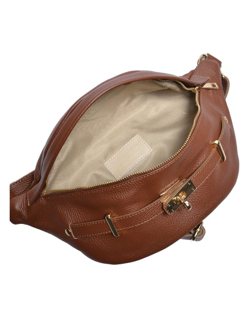 Anna Luchini Bordeauxrood Rundleer Tas - Image 4