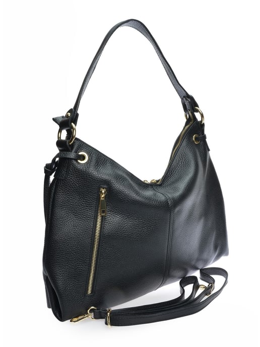 Isabella Rhea Zwart Rundleer Tas - Image 2