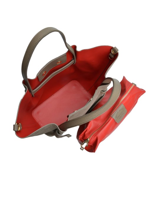 Isabella Rhea Beige Rundleer Tas - Image 4