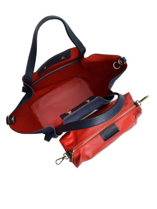 Isabella Rhea Blauw Rundleer Tas - Image 4