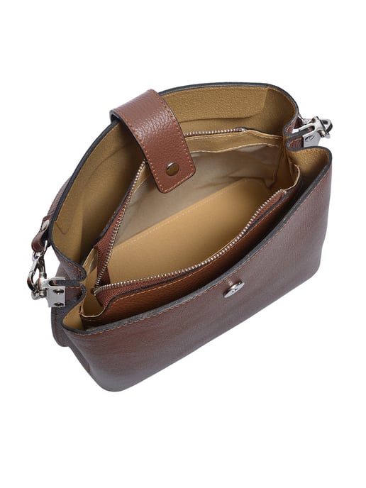 Isabella Rhea Bordeauxrood Rundleer Tas - Image 4