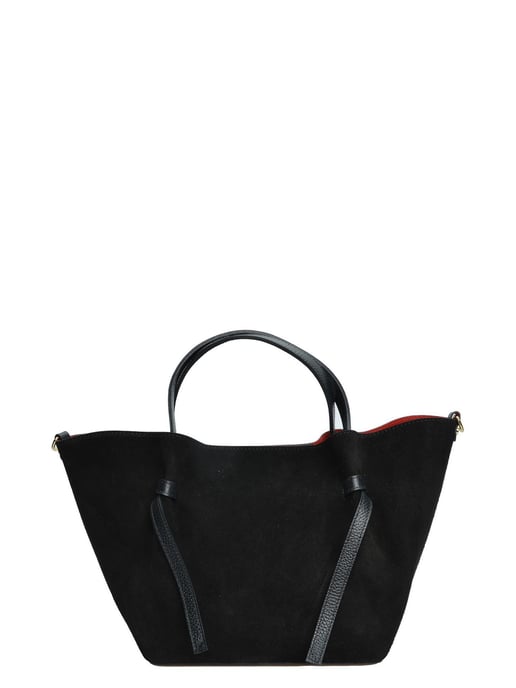 Isabella Rhea Zwart Rundleer Tas - Image 1