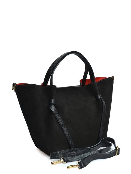 Isabella Rhea Zwart Rundleer Tas - Image 2