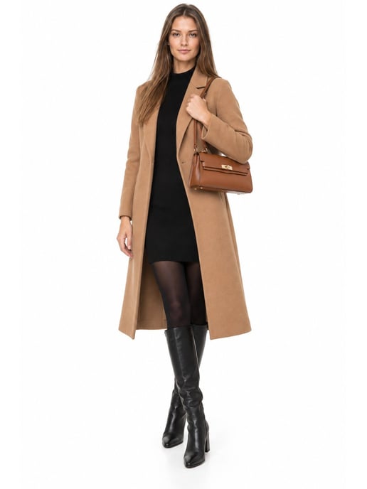 Anna Luchini Brown Rundleer Tas - Image 6