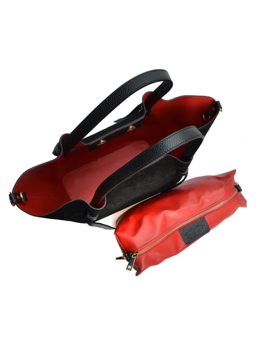 Isabella Rhea Zwart Rundleer Tas - Image 4