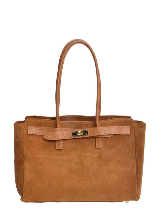 Isabella Rhea Brown Rundleer Tas - Image 1