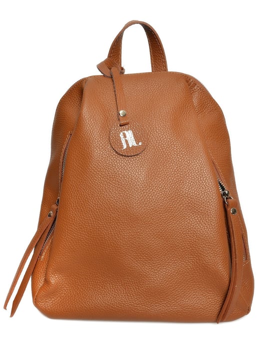 Anna Luchini Brown Rundleer Tas - Image 1