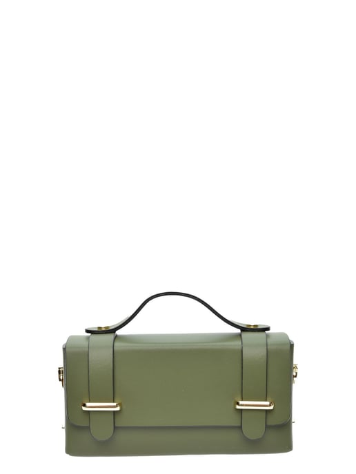 Isabella Rhea Khaki Rundleer Tas - Image 1