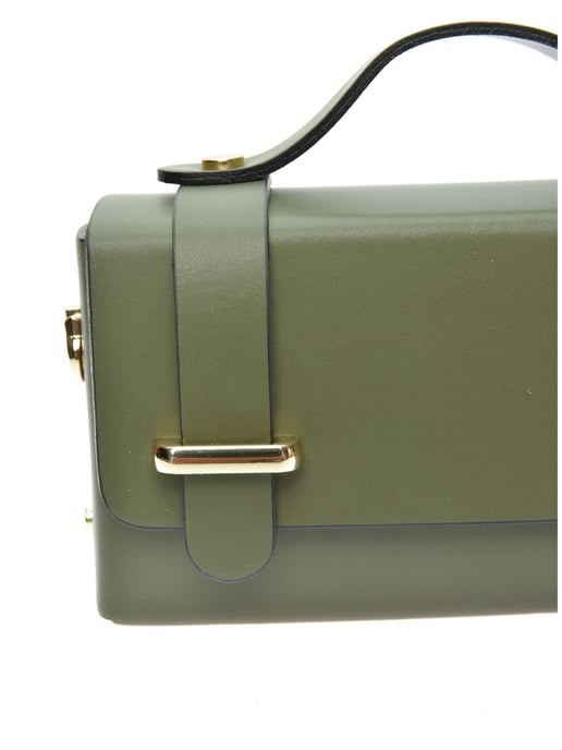 Isabella Rhea Khaki Rundleer Tas - Image 3