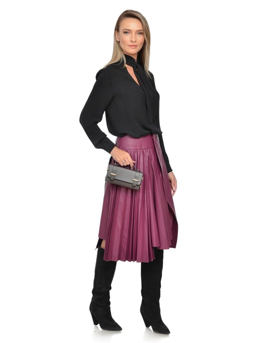 Isabella Rhea Bordeauxrood Rundleer Tas - Image 5
