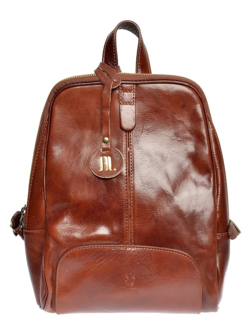 Anna Luchini Bordeauxrood Rundleer Tas - Image 1