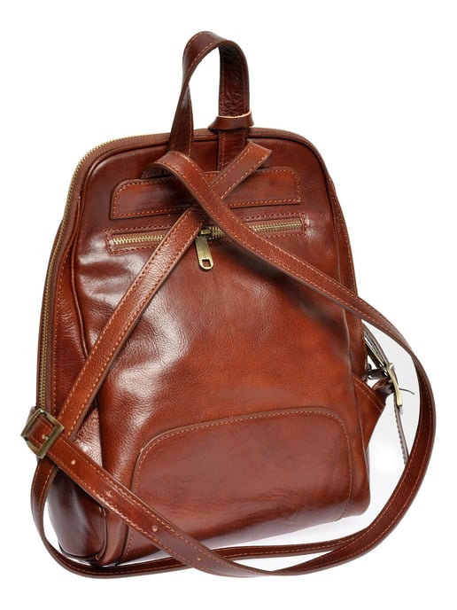 Anna Luchini Bordeauxrood Rundleer Tas - Image 2