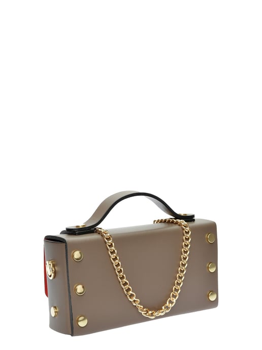 Isabella Rhea Beige Rundleer Tas - Image 2