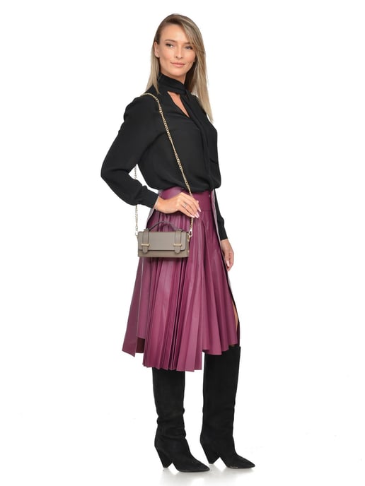 Isabella Rhea Beige Rundleer Tas - Image 5