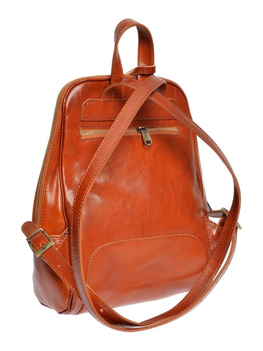Anna Luchini Brown Rundleer Tas - Image 2