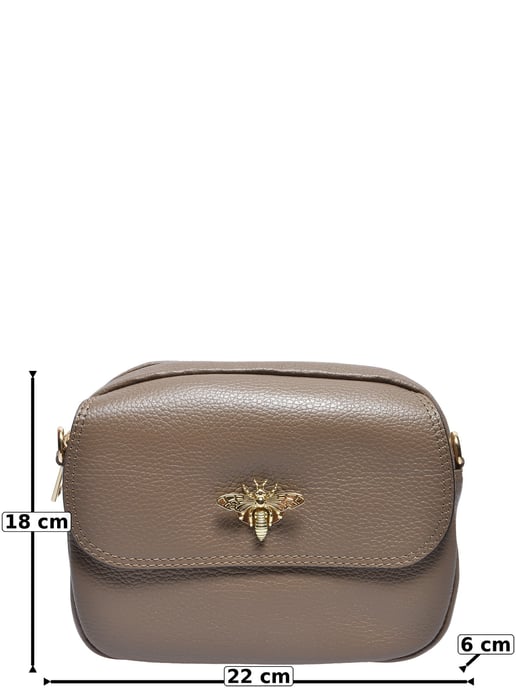 Roberta M Beige Rundleer Tas - Image 5