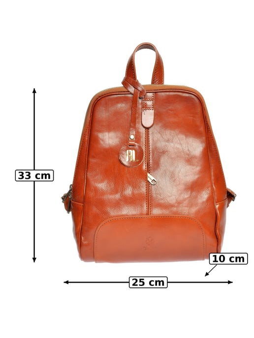 Anna Luchini Brown Rundleer Tas - Image 5
